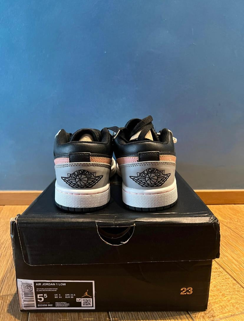 AIR JORDAN 1 LOW Black Grey Pink 36