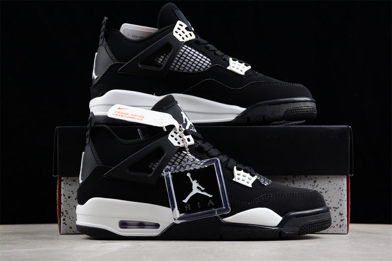 Jordan 4 retro black and white best sale