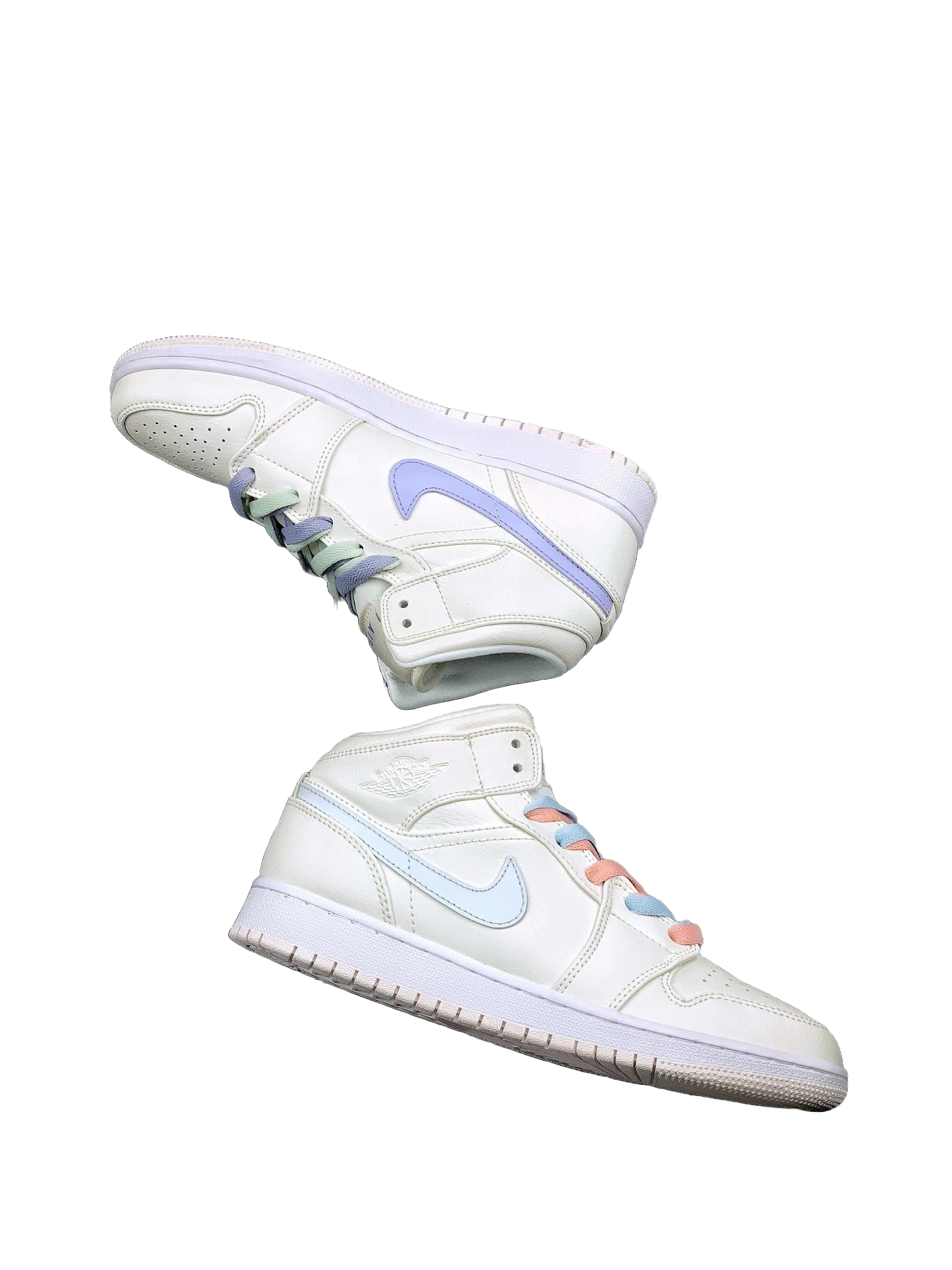 AIR JORDAN 1 MID SWOOSH PHANTOM/IGLOO-PURPLE RISE-BLUE TINT