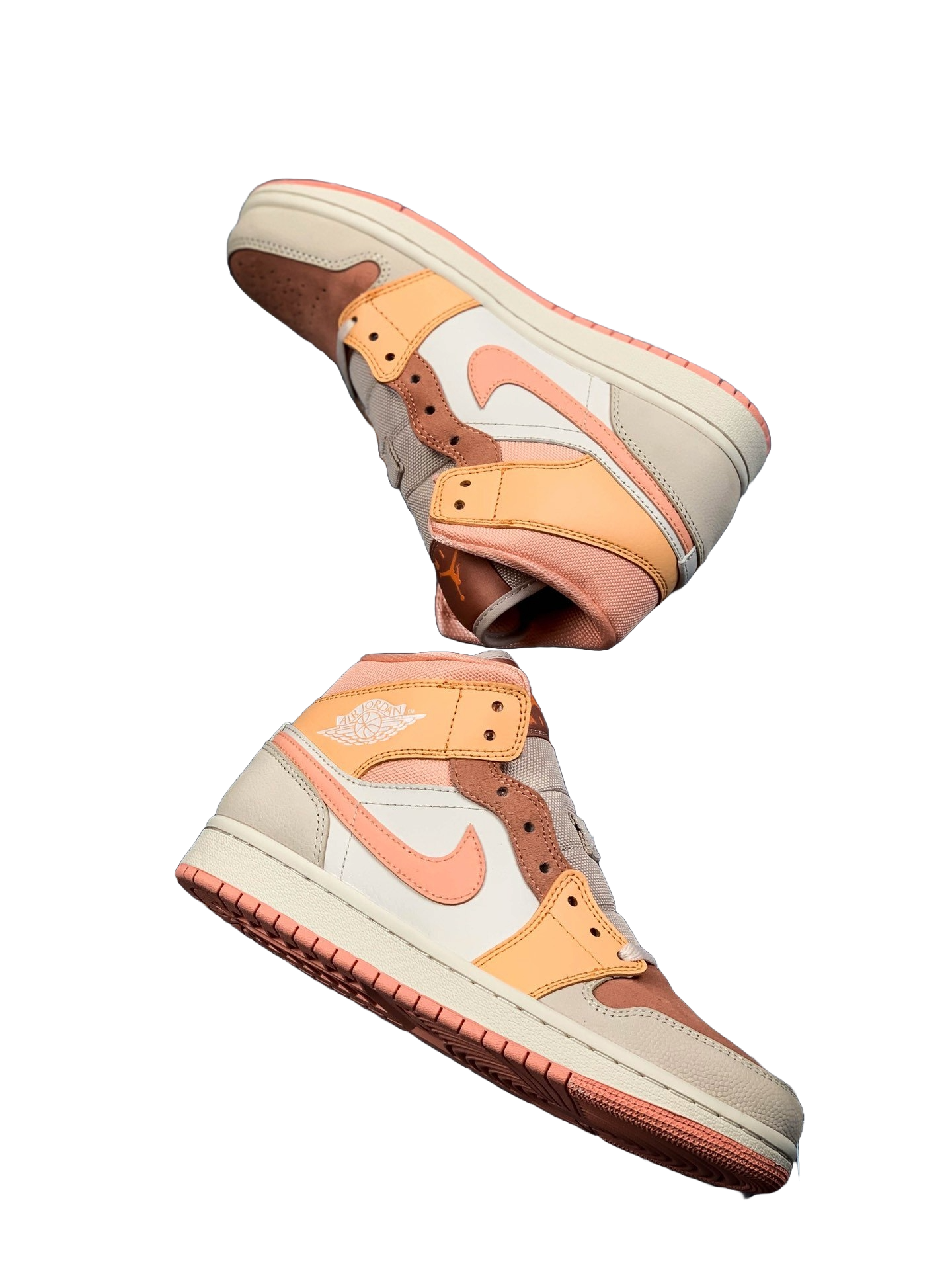 AIR JORDAN 1 MID APRICOT ATOMIC ORANGE/APRICOT AGATE/TERRA BLUSH