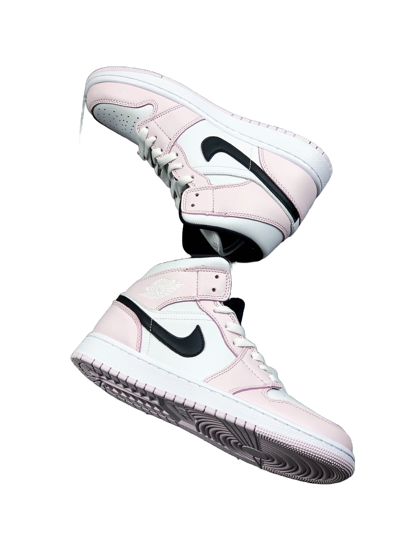 AIR JORDAN 1 MID BARELY ROSE/WHITE/BLACK